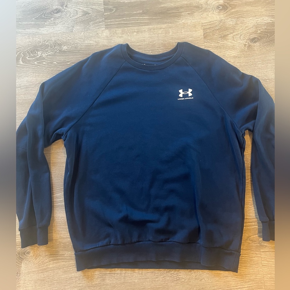 Men's UA Icon Fleece Crew Color Blue Size L